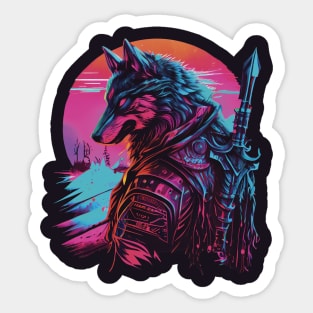 The knight wolf Sticker